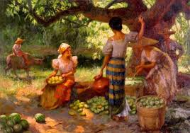 The Fruit Pickers Under The Mango Tree Replica Reproduction Etsy Fruit Picker Tree Canvas Filipino Art