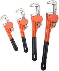 It is adjusted to different pipe diameters by rotating the key ring. 12 Inches Wrench Set With Storage Bag 8 Hand Tools For Plumbing 10 3 Pack Set Kotto Heavy Duty Adjustable Pipe Wrench Set Wrench Tool Set Tool Box Pipe Wrenches Tools Equipment Wellbeam Com