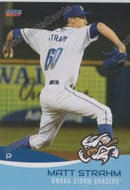 Matt hughes, sean casey, reed timmer and tim samaras; 2017 Omaha Storm Chasers Matt Strahm Go Sports Cards