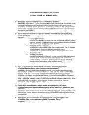 Menurut pendapat anda, bagaimana publik memahami hak. 20 Soal Audit Docx Audit Keuangan Sektor Publik Soal Jawab 20 Nomor Soal 1 Mengapa Diperlukan Pelaporan Audit Sektor Publik Jawaban Audit Sektor Course Hero