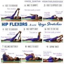 Yoga Sequence To Stretch Those Hip Flexors Hamstrings Go On To Miss Sunitha Sunithalovesyoga For More Cu Hip Flexor Exercises Yoga Stretches Yoga Postures