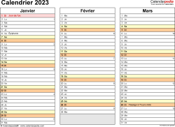 Calendrier Dernier Trimestre 2023 Calendrier 2023 Excel, Word Et Pdf - Calendarpedia