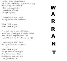 Warrant's cover of merle haggard's 'i think i'll just stay here and drink': Warrant Blind Faith 3 I Love This Song Faith Quotes Blind Faith Song Quotes