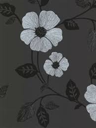 Black And White Floral Wallpaper Nz 450 46962 Wallpaper Zinc Americanblinds Com Floral Wallpaper Modern Floral Wallpaper Black Floral Wallpaper