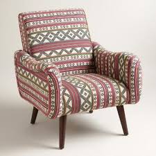 Jacquard Print Upholstered Neyla Armchair Living Room Chairs World Market Chair Armchair