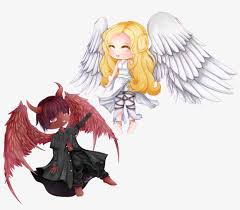 Devil vs angel is the quirk that was suppose to be a combination of devil flames and true angel. Svg Library Stock An Angel And A Angel Devil Anime Png Image Transparent Png Free Download On Seekpng