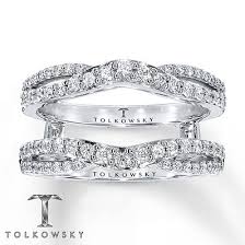 Tolkowsky Enhancer Ring 5 8 Ct Tw Diamonds 14k White Gold I Really Like This For My Vintage Engagement Rings Unique Unique Diamond Rings Diamond Wedding Bands