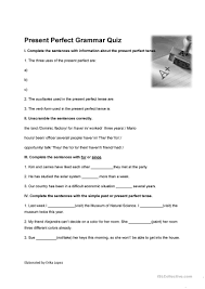 You're reading the introduction as you get ready to play our quizzes. Present Perfect Grammar Quiz English Esl Worksheets For Distance Learning And Physical Classrooms