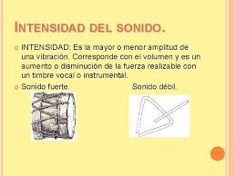 En la física, la intensidad es la potencia transferida por unidad de área, en donde el área es el plano perpendicular en la dirección de propagación de la energía. Las Cualidades Del Sonido 6 De E P