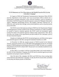 Key to developing philippine agriculture. Pcoo Statement On Coa Observation On The Php10m From The Dilg For The Federalism Campaign Presidential Communications Operations Office