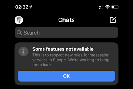 Try the latest version of facebook messenger 2020 for android. Facebook Is Temporarily Disabling Some Messenger And Instagram Features In Europe The Verge
