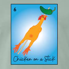 Rubber Chicken On A Stick Loteria 6 Mens Premium T Shirt Fiesta Shop Chicken On A Stick Rubber Chicken Loteria