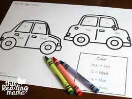 This set covers coloring by sight words on the beginner level. Sight Word Coloring Pages From Reading The Alphabet This Reading Mama