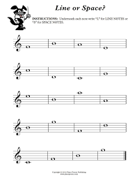 Line Or Spaces Music Theory Worksheets Music Worksheets Music Theory