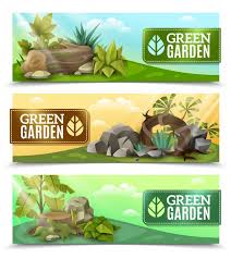 Download Landscape Garden Design Horizontal Banners Set For Free In 2020 Garden Design Banner Garden Landscaping