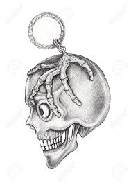 Safe, secure & free returns. Art Key Chain Skull Hand Pencil Drawing On Paper Stock Photo Picture And Royalty Free Image Image 101121912
