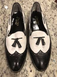 Black And White Wingtip Shoes Mens Mens Black And White Wingtip Gangster 20s Shoes Size 15 Fashion Clothing Shoes Accessories Costumesreenactmentthea White Dress Shoes Dress Shoes Men Shoes