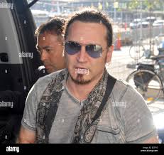 Paul Stanley and Eric Singer of Kiss arrive at their Stockholm hotel ahead  of their Sweden