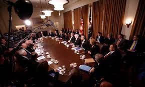 Colin powell as his choice for secretary of state, a selection lauded by republicans and democrats alike. President Bush Holds Last Cabinet Meeting