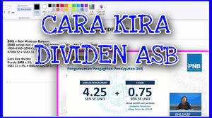 Jadi kalau kita buat pengeluaran, secara automatik baki simpanan kita akan berkurang. Cara Kira Dividen Asb 2020 Dividen Asb 2020 Dividen Asb 5 Amanah Saham Bumiputera Youtube