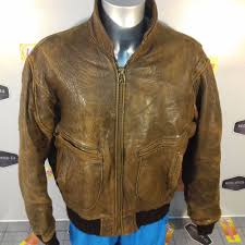 Vintage Avirex U S Navy Type G 2 Flight Bomber Distressed Brown Leather Jacket Avirex Jackets Leather Jacket Brown Leather Jacket