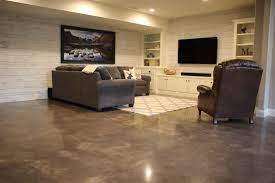 Indoor spaces are usually exposed to less light. 75 Beautiful Concrete Floor Basement Pictures Ideas August 2021 Houzz