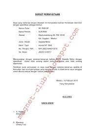 Surat pernyataan klaim berikut perincian barang yang rusak atau hilang dengan menyebutkan nomor waybill dari kiriman tersebut. Surat Pernyataan Bpkb Tidak Sedang Dijaminkan