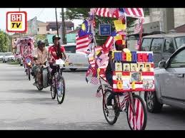 #semagat merdeka anak malaysia dengan basikal tua. Basikal Berhias Jalur Gemilang Youtube