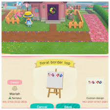 Made A Floral Border Pattern For Dirt Paths Acqr Animal Crossing Villagers Animal Crossing Guide Animal Crossing Qr