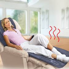 Plush Heated Massage Chair Pad With Remote Collections Etc