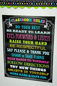 Chalkboard Brights Classroom Rules Chart Chalkboard