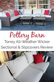 Our woven wicker baskets feature large handles for convenient portability. Review Pottery Barn Torrey All Weather Wicker Sectional Slipcovers Everyday Laura