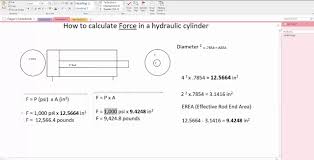 How To Calculate Force In A Hydraulic Cylinder