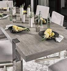At club furniture we are proud to say that our dining room sets are handcrafted from the highest quality materials. Modern Desmond Flint Extendable Dining Room Set Modern Dining Room Set Extension Dining Table Modern Dining Room Tables