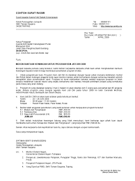 Contoh Surat Rasmi