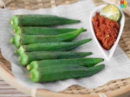 Meanwhile trim bottom of each lady finger and place cut end down around side of 8 inch springform pan. Okra With Sambal Belacan Dip Recipe Noob Cook Recipes Recipe Healthy Asian Recipes Recipes Asian Cooking