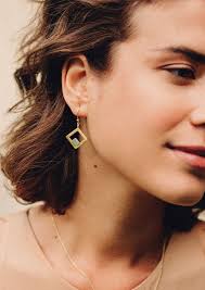 Square Tigers Eye Bracelet Gold