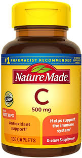 Amazon Com Nature Made Vitamina C 500 Mg Con Rose Hips 130 Tabletas Por Naturaleza Made Health Personal Care