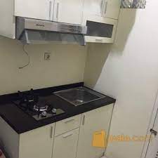 Harga micoe rak dapur hiasan dinding rak penyimpanan stainless steel 3 set. Kitchen Set Putih Minimalis Kompor Tanam Cookerhood Depok Jualo