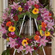 Affordable traditional funeral flowers uk wide… be the first to review pink lily wreath cancel reply. Fu14 Pink Lilies Funeral Wreath Sophia Flowers Templestowe Lower Florist Vic 3107