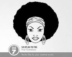 Afro Woman Svg 6 Svg Dxf Eps Pdf Png Etsy In 2020 Afro Women Black Woman Artwork Black Girl Art