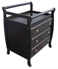 New Baby Nursery 3 Drawer Wooden Sleigh Change Table With Mat Walnut Or D Brown Baby Changing Tables New Baby Products Changing Table