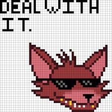Deal With It Fnaf Foxy Swag Perler Bead Pattern Bead Sprite Pixel Art Templates Undertale Pixel Art Fnaf