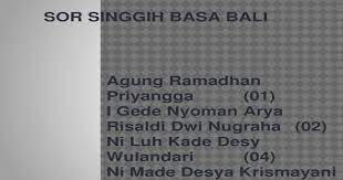 Maybe you would like to learn more about one of these? Sor Singgih Basa Bali Pptx Download Pptx Powerpoint