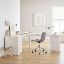 Files & filing supplies / files). Parsons L Shaped Desk 2 File Cabinet Set