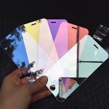 Mirror effect Tempered Glass Screen Protector for iPhone 11 Pro X XR XS Max SE 6 6S 7 8 Plus Colorful Full Cover Protective Film| | - AliExpress
