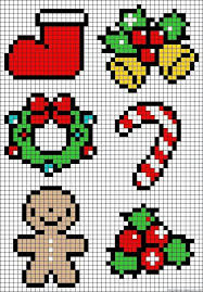 Christmas Cross Stitch Patterns Pixel Art Noel Coloriage Ninjago Point De Croix De Noel