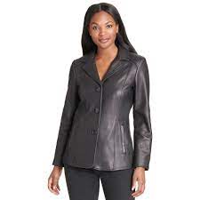 Web Buster Notch Collar Genuine Leather Jacket Leather Jacket Wilsons Leather Leather Jackets Women