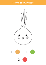 You can also find other references for the. Coloring Page With Cute Kawaii Onion By Numbers 2248666 Vector Art At Vecteezy