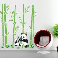 Black And White Bamboo Tree Wall Painting New Arrival Lovely Panda And Bamboo Forest Wall Stickers Green Wall Stickers Wall Stickers Wall Stickers Bedroom